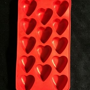 Heart ice cube tray, makes 14 - 1 1/2” cubes, set2